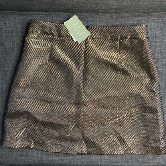 NWT H&M GOLD A-LINE SKIRT - Picture 4 of 7
